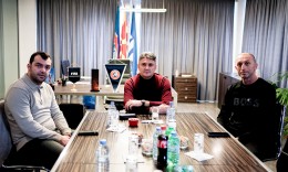 Meeting of Omeragic, Pandev and Milevski at the House of Football