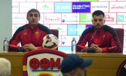 Прес конференција на Вардар и Струга Трим Лум во рамките на финалето од Купот на Македонија